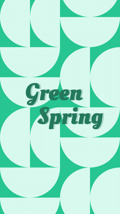 Fashion Green Geometry Pattern Text Spring  Instagram Highlight