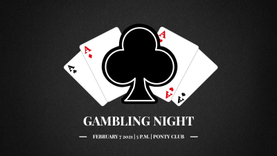 Simple Gambling Night Party Facebook Event Cover