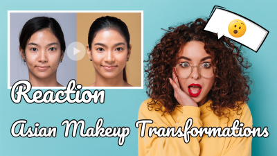 Simple Fashion Reaction Asian Makeup Transformations YouTube Thumbnail