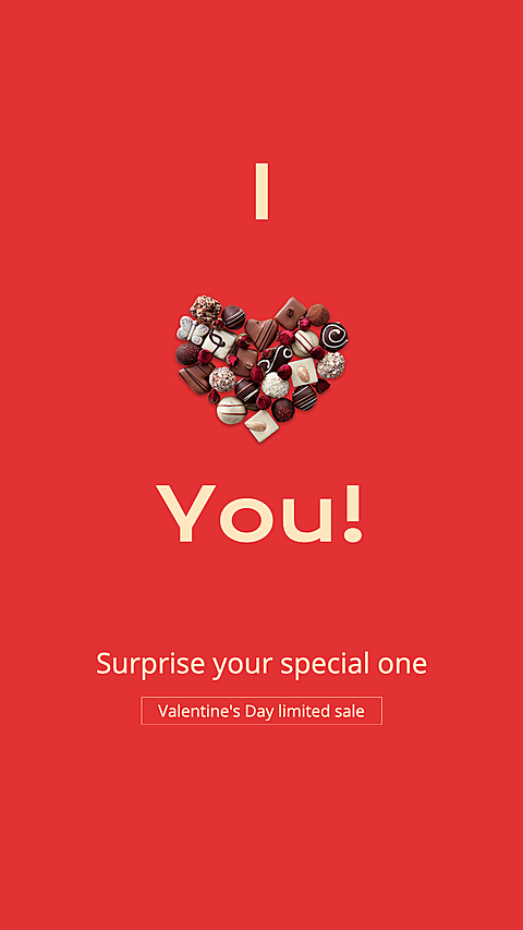Creative Lover's Day Chocolates Sale Ecommerce Story