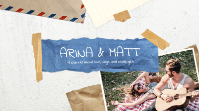 Simple Literary Couple Text Group Photo YouTube Cover