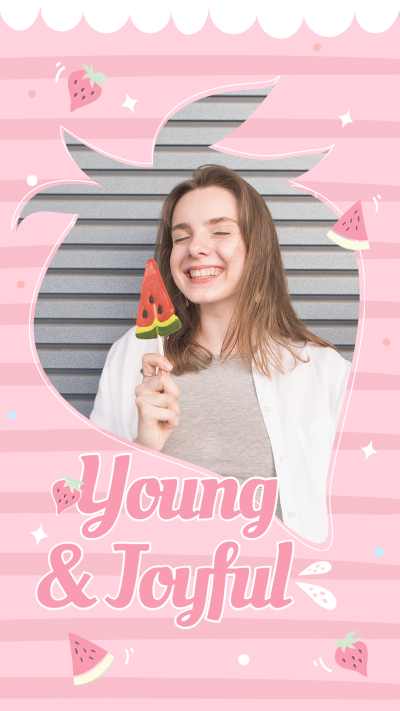 Creative Strawberry Shaped Instagram Story