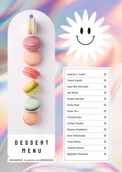 Dreamy Dessert Menu