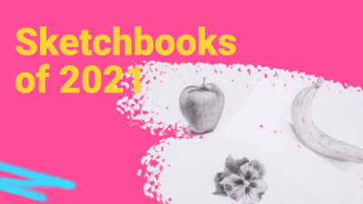Simple Fashion Sketchbooks Dispaly YouTube Thumbnail