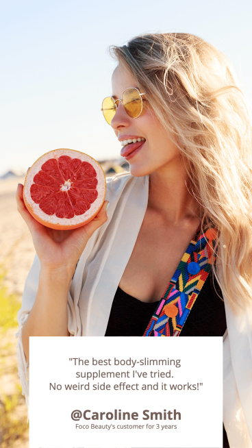 Text Quotes Minimalist Body Slimming Supplement Users Feedback Ecommerce Story预览效果
