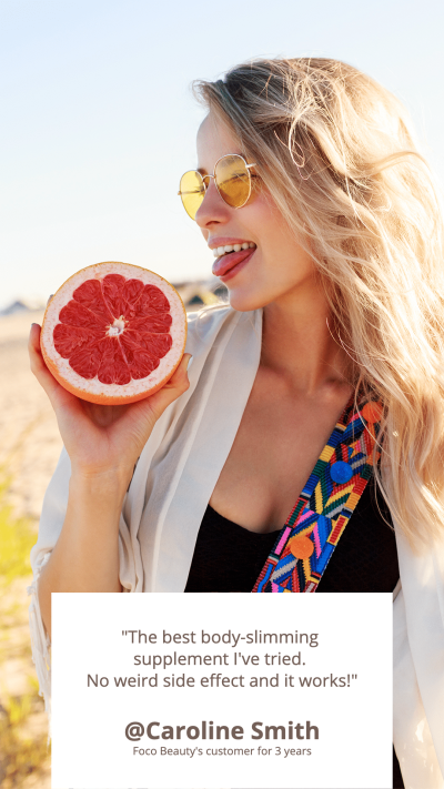 Text Quotes Minimalist Body Slimming Supplement Users Feedback Ecommerce Story