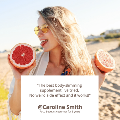 Seaside Background Minimalist Body Slimming Supplement Users Feedback Ecommerce Story