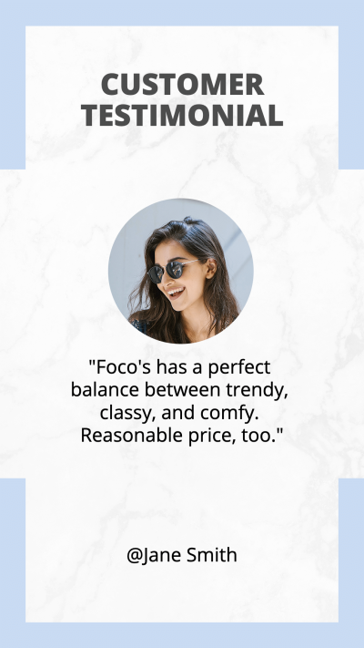 Women's Wear Customer Feedback Review Ecommerce Story