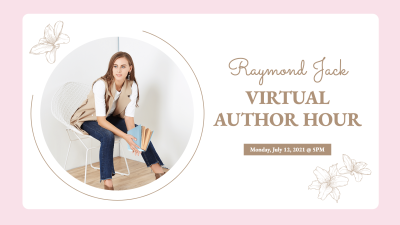 Simple Fashion Virtual Author Hour Facebook Cover