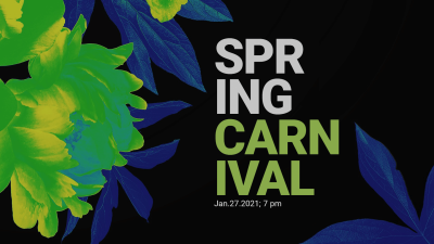 Literary Hand Painted Plant Flower Spring Carnival Facebook Event Cover