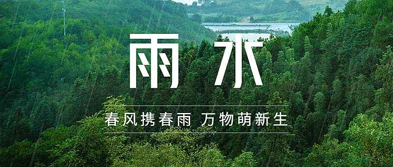 雨水节气万物春天下雨公众号首图