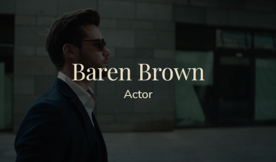 Simple Fashion Style Actor Personal Business Card