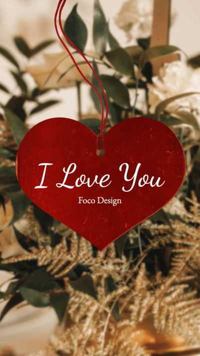 Valentine's Day Heart Shaped Text I Love You Instagram Highlight