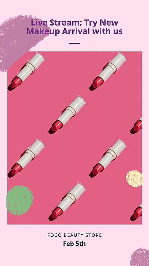 Purple Brush Fashion Style New Lipsticks Makeup Arrival Ecommerce Story