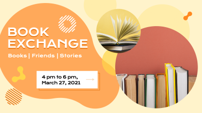 Simple Book Exchange Introduction Facebook Event Cover