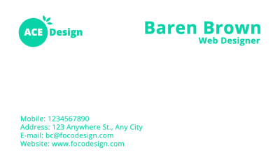 Designer Business Card Simple Fashion Style