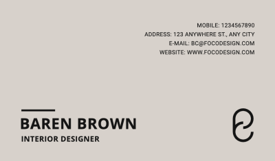 Designer Card Template Simple Fashion Style