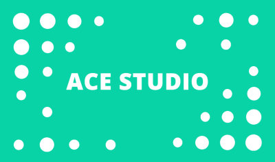 Cyan Background Dots Web Designer Business Card Simple Fashion Style