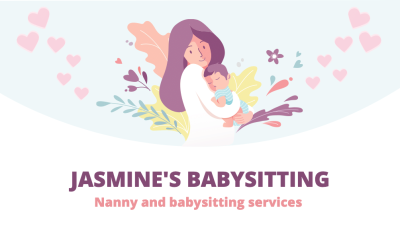 Certified Babysitter Service Introduction Business Card