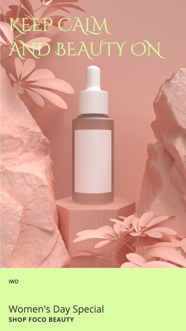 Skincare Beauty Product Women’s Day Special Sale Ecommerce Story预览效果