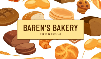 Cartoon Style Baker Personal Introduction Business Card