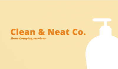 Housekeeping Services Personal Introduction Business Card