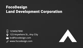 black business card template