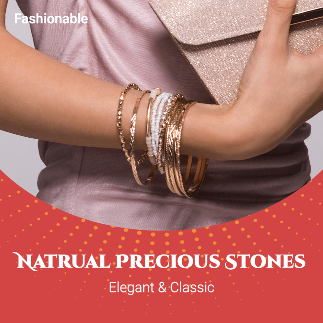 Gold Flicker Bag Women's Day Bracelet Accessories Jewelry Promo Ecommerce Product Image预览效果