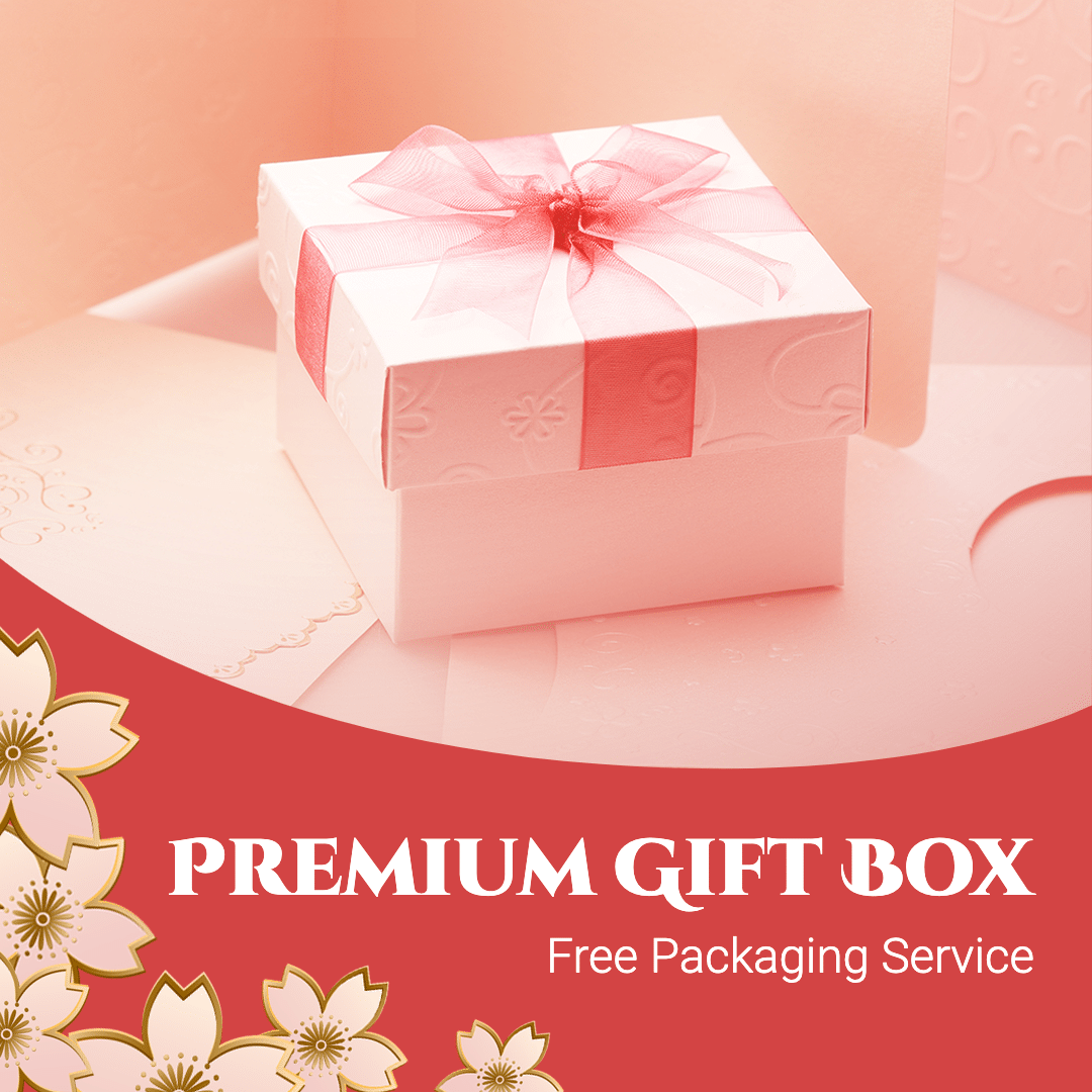 Gift Box Oriental Floral Element Ecommerce Product Image