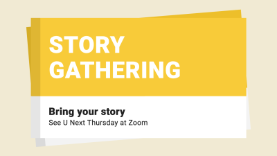 Simple Story Gathering Facebook Event Cover