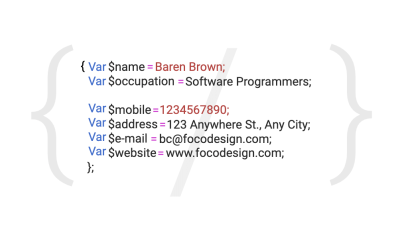 IT Workforce Personal Introduction Business Card