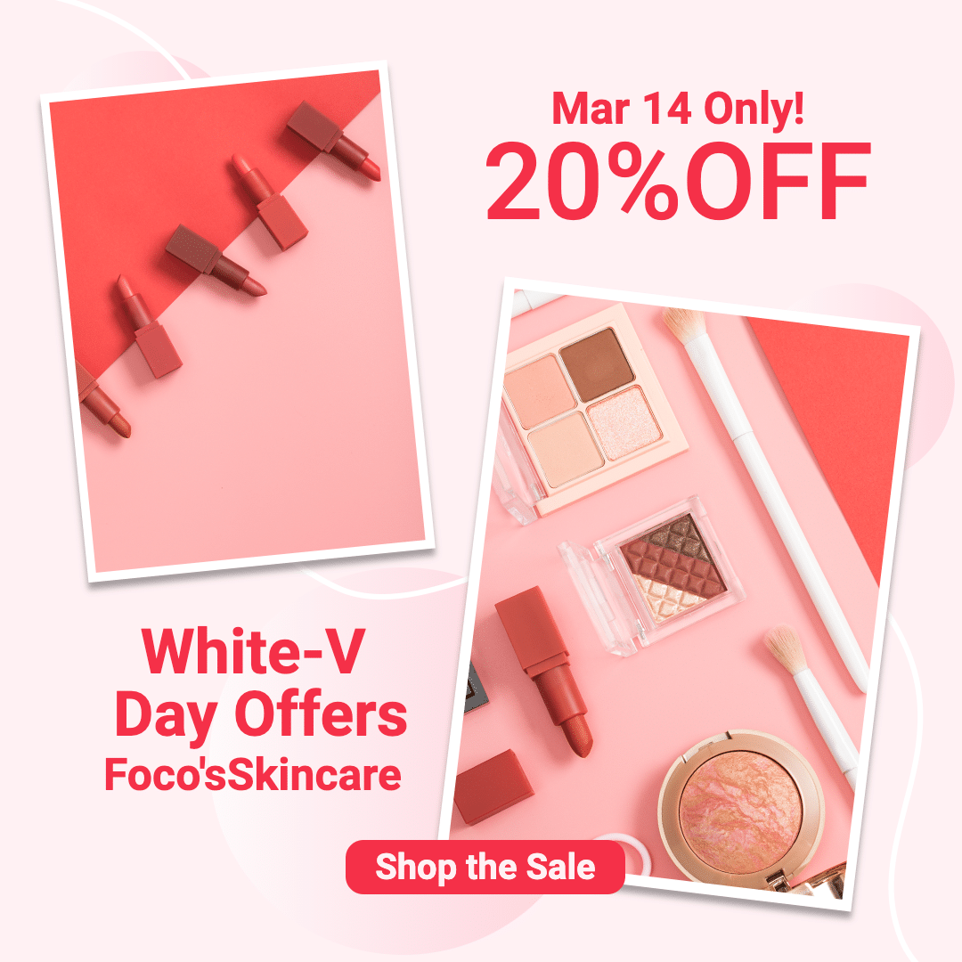 Red Ellipse Element White Valentine's Day Skincare Promotion Ecommerce Product Image预览效果