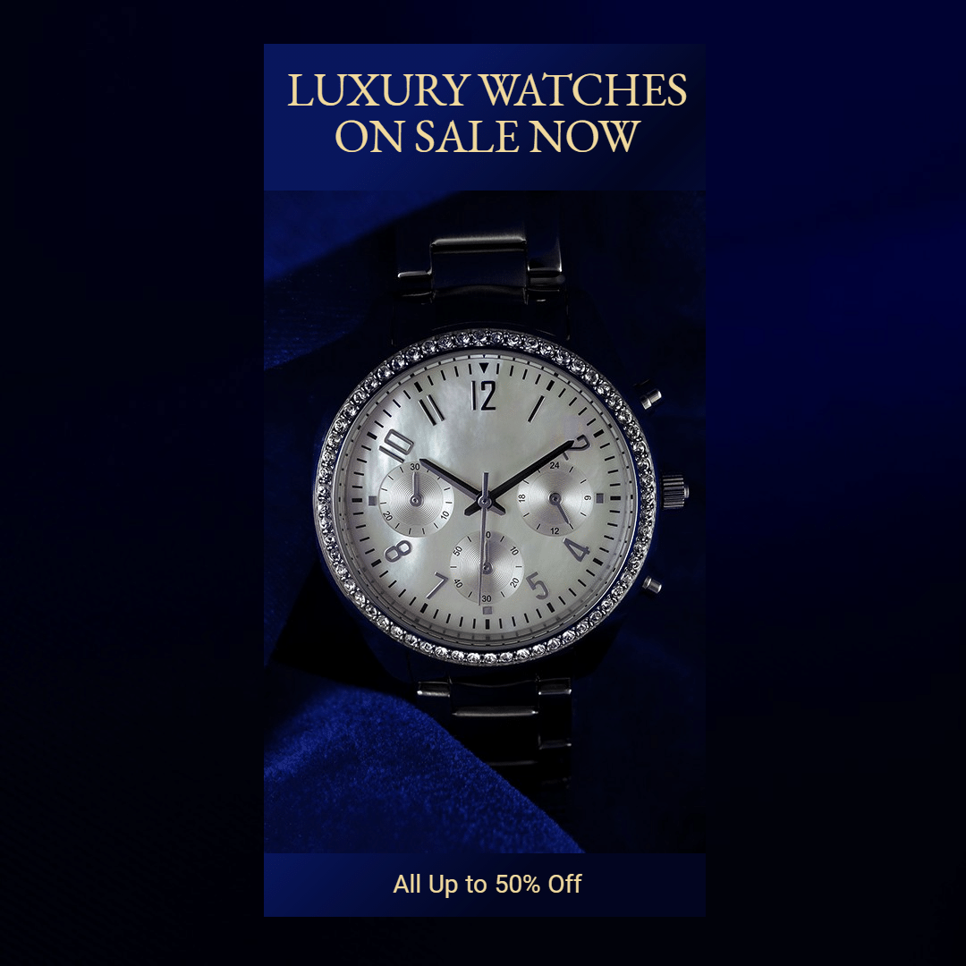 Luxury Watches Accessories Display Promotion Ecommerce Story