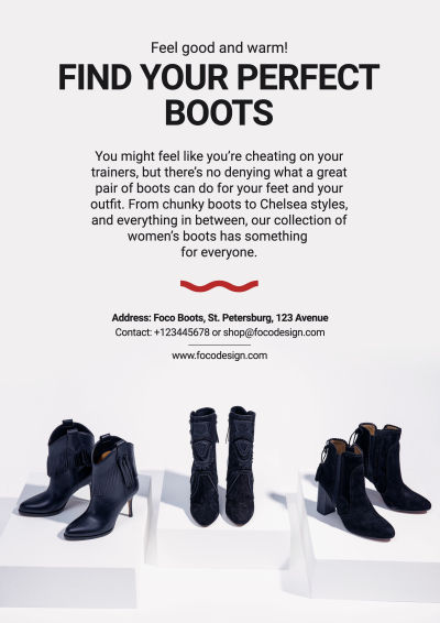 Women's Boots Winter Sale Propaganda Flyer