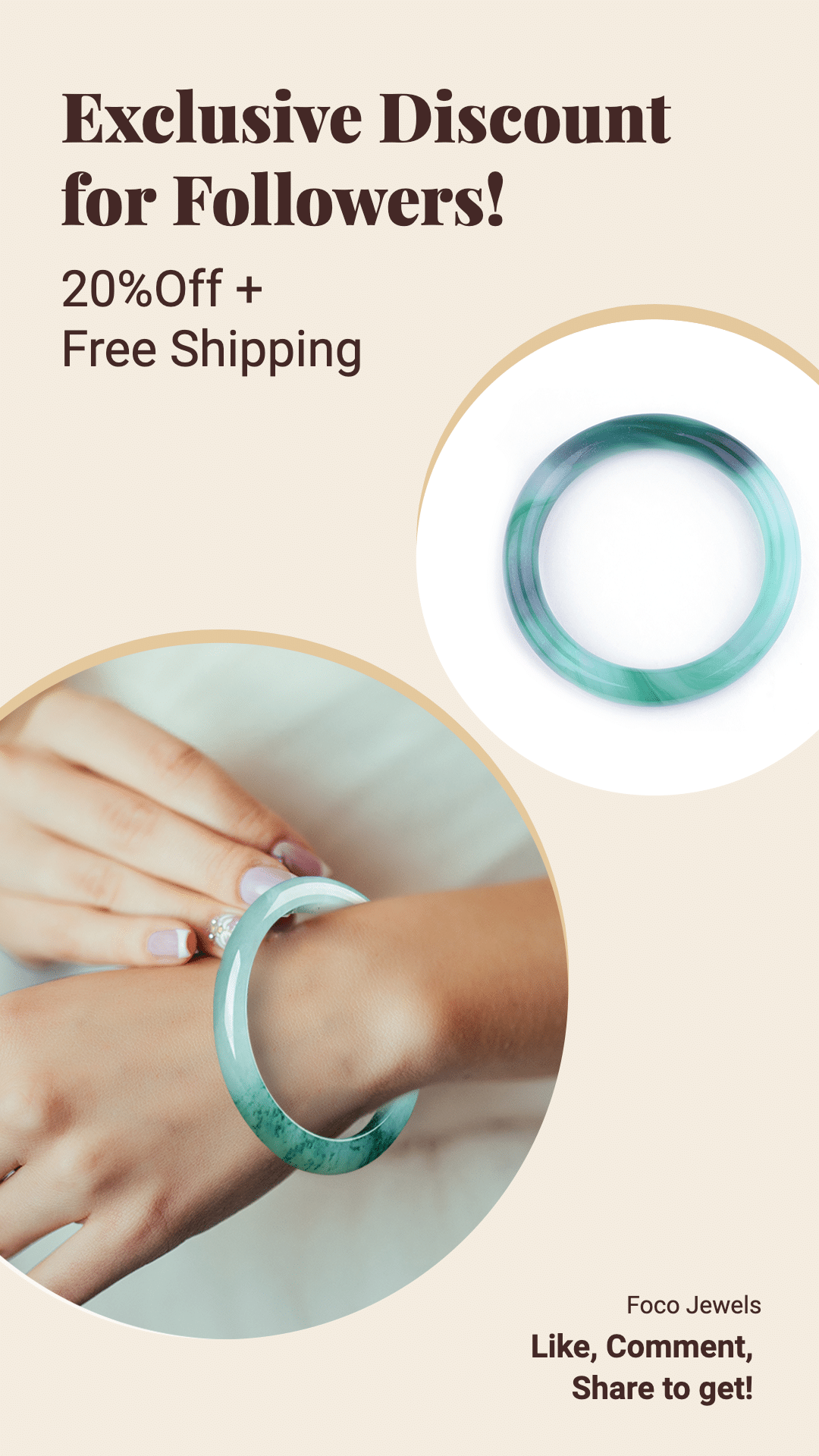 Circle Element Jade Jewelry Discount Ecommerce Story预览效果
