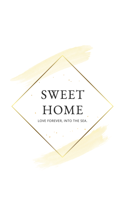 Gold Square Frame Brush Decorate Valentine's Day Text Sweet Home Instagram Highlight