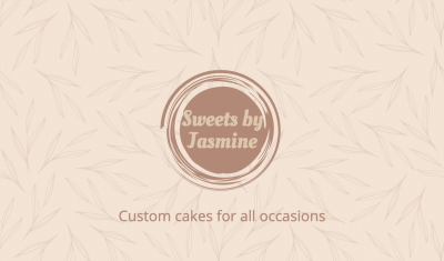 Fashion Style Hand Painted Leaves Element Bakery Personal Vocational Skills Introduction Business Card