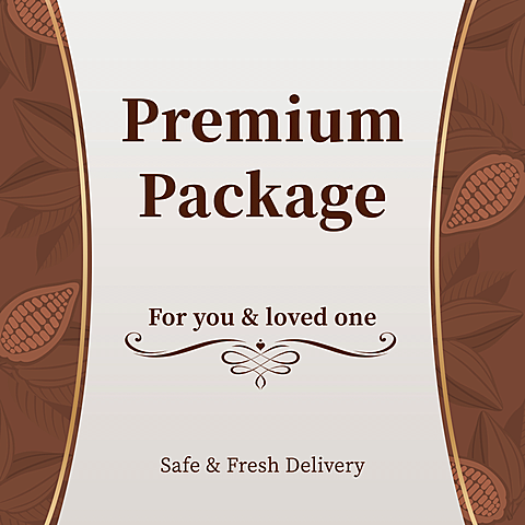 Brown Hand Painted Leaf White Valentine's Day Chocolate Promotion Ecommerce Product Image