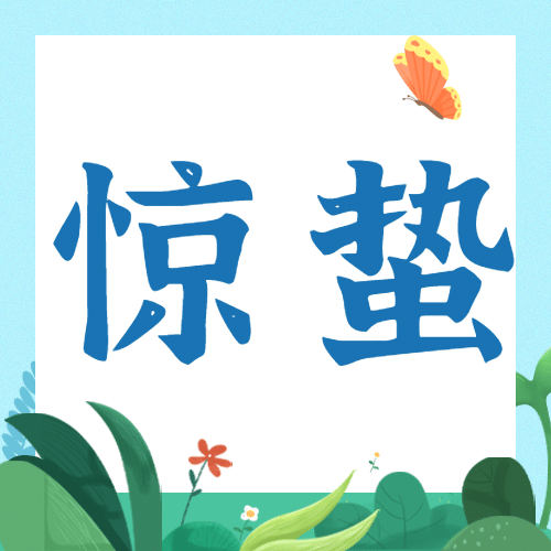 惊蛰节气祝福问候大字公众号次图预览效果