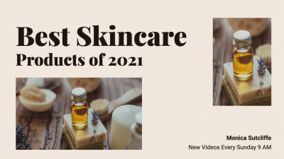Simple Typesetting Skincare Products Display YouTube Thumbnail