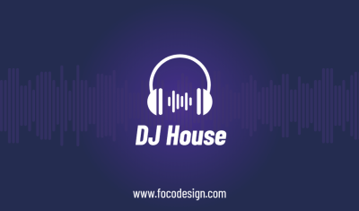 Simple Fashion Style DJ Business Card
