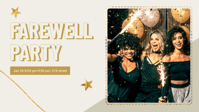 Simple Farewell Party Invitation Facebook Event Cover