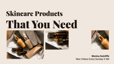 Simple Sunlight Element Skincare Products Display YouTube Thumbnail