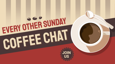 Retro Style Coffee Chat Facebook Event Cover