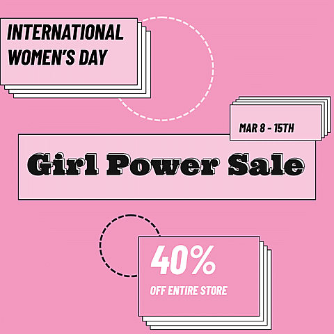 Pink Color System Simple Fashion Women's Day Promotion Discount Ecommerce Product Image