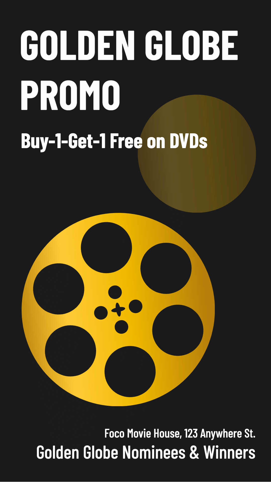 Circle Element Golden Globe Movie DVDs Promotion Ecommerce Story