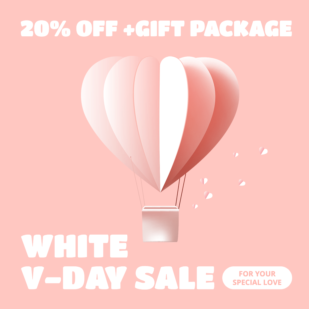 Creative White Valentine's Day Festival Discount Promotion Ecomerce Product Image