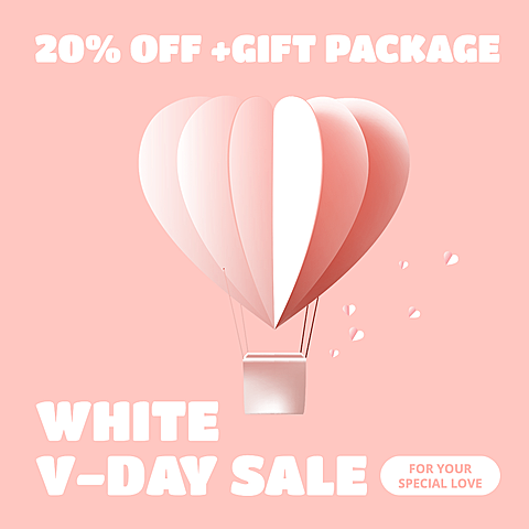 Creative White Valentine's Day Festival Discount Promotion Ecomerce Product Image