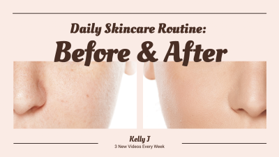 Skincare products youtube thumbnail