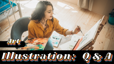Simple Fashion Famale Art Painter Blogger YouTube Thumbnail